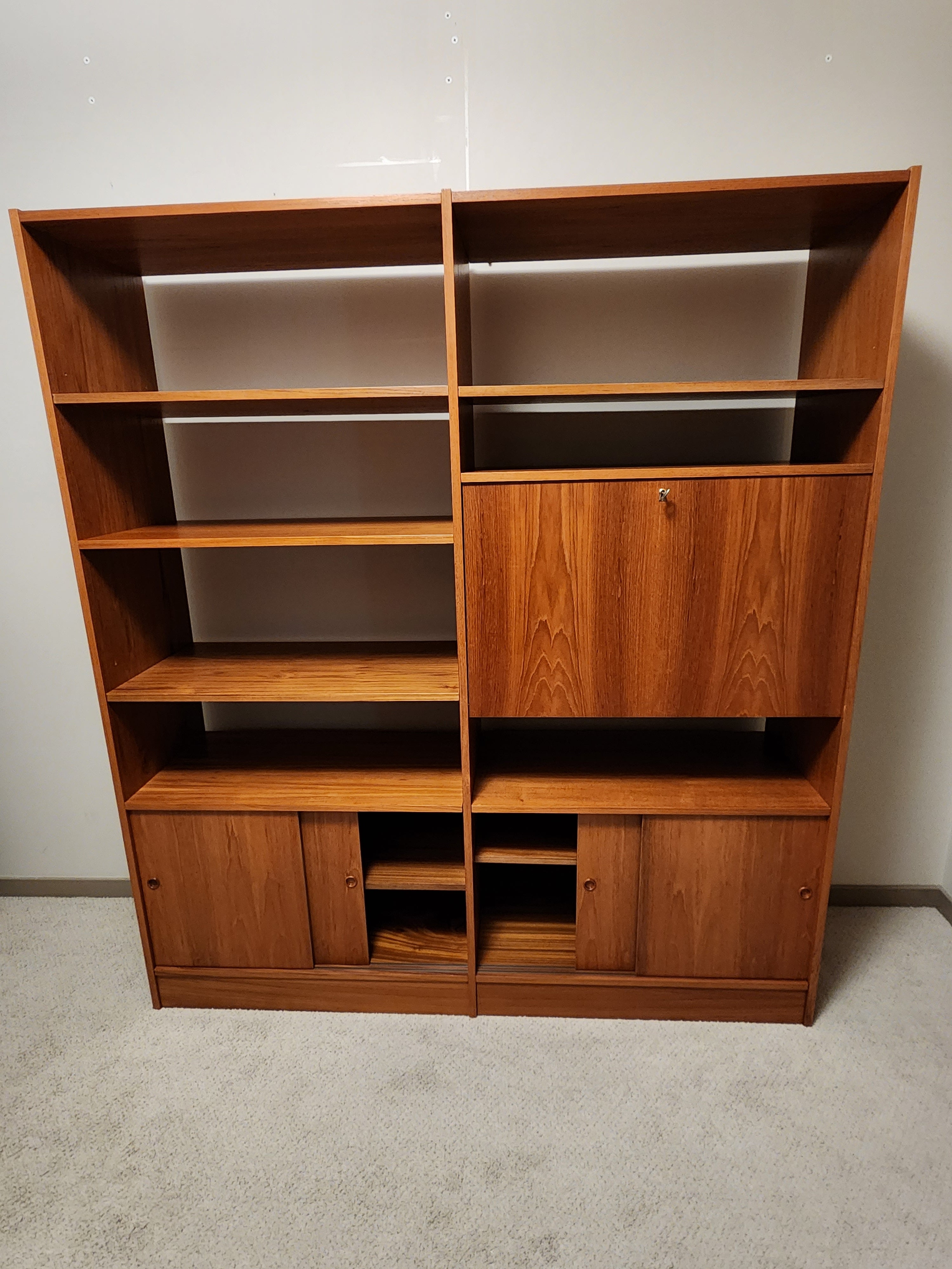 Danish Teak Wall Cabinet / Room Divider