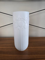 Bjorn Wiinblad for Rosenthal White Bisque Flower Relief Vase