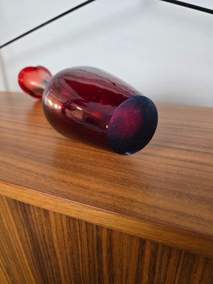 Aseda Deep Red Trumpet Vase