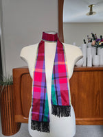Vintage Plaid Skinny Scarf