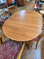 Danish Teak Oval Dining Room Table