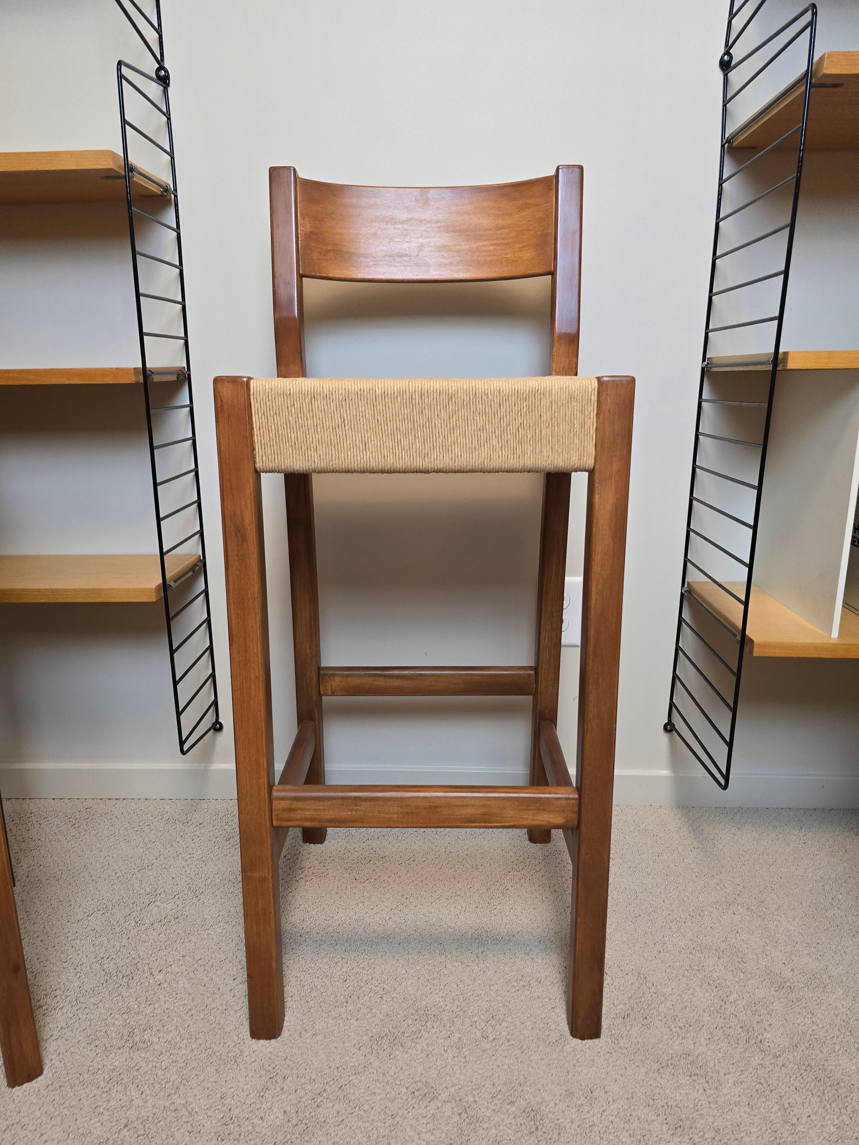 Danish Cord Bar Stools x4