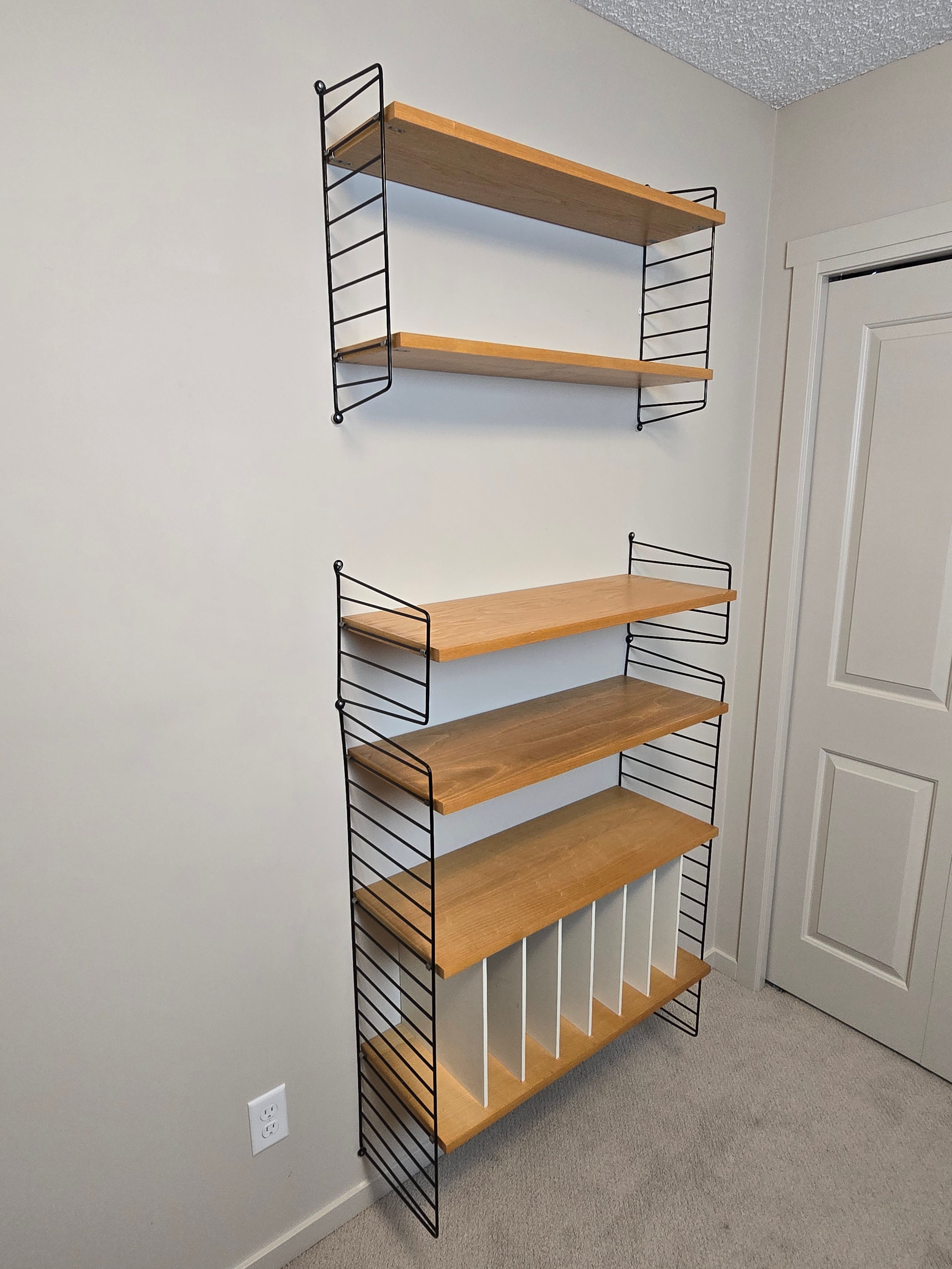 String Modular Shelf System in Black & Ash