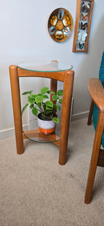Danish Modern Teak Plant Stand End Table