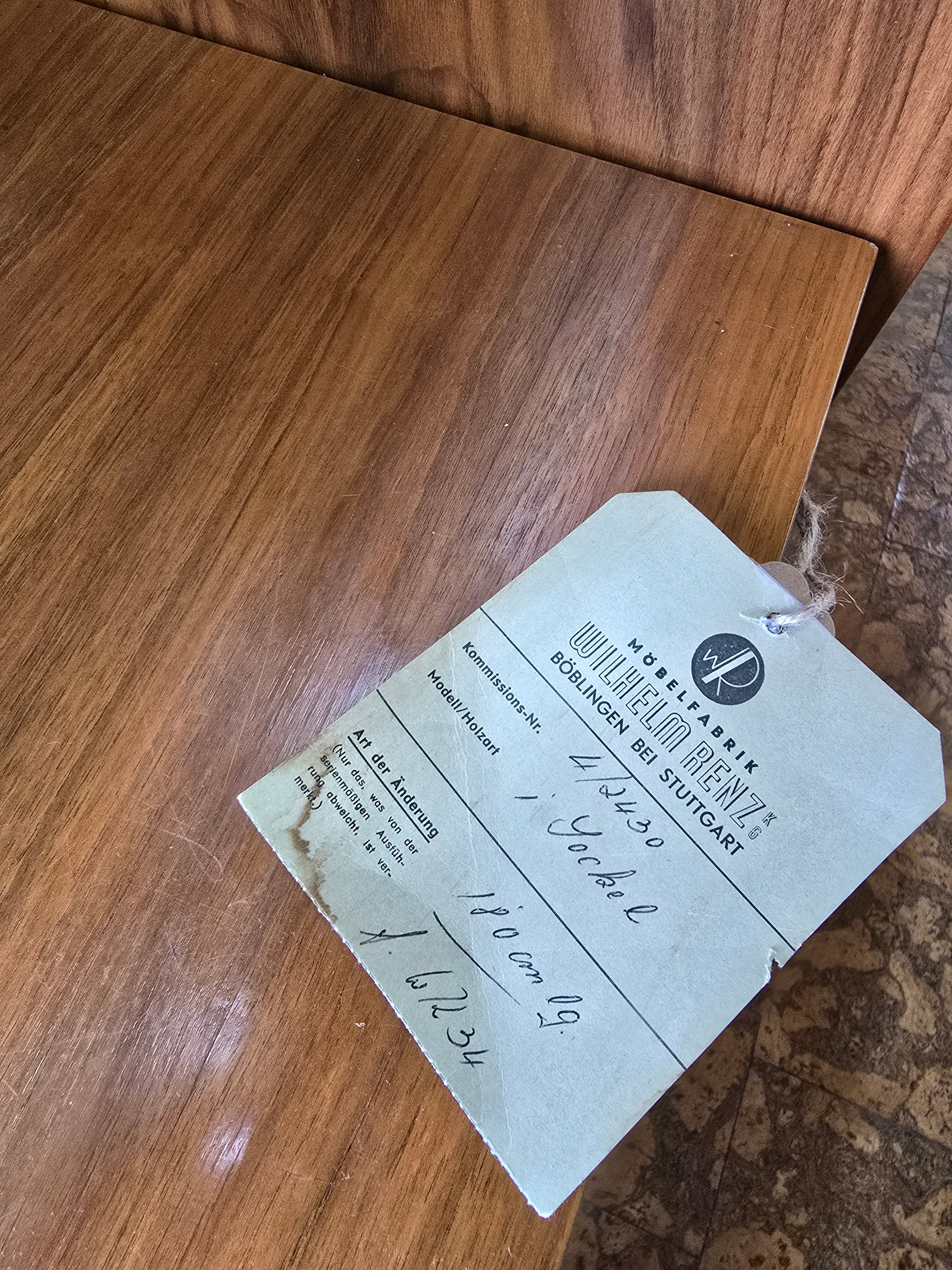 Wilhem Renz German Walnut Bookcase
