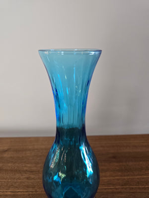 Teal blue Optic Vase