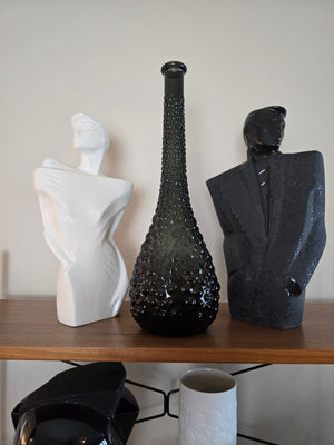 Charcoal Black Empoli Hobnail Genie Bottle