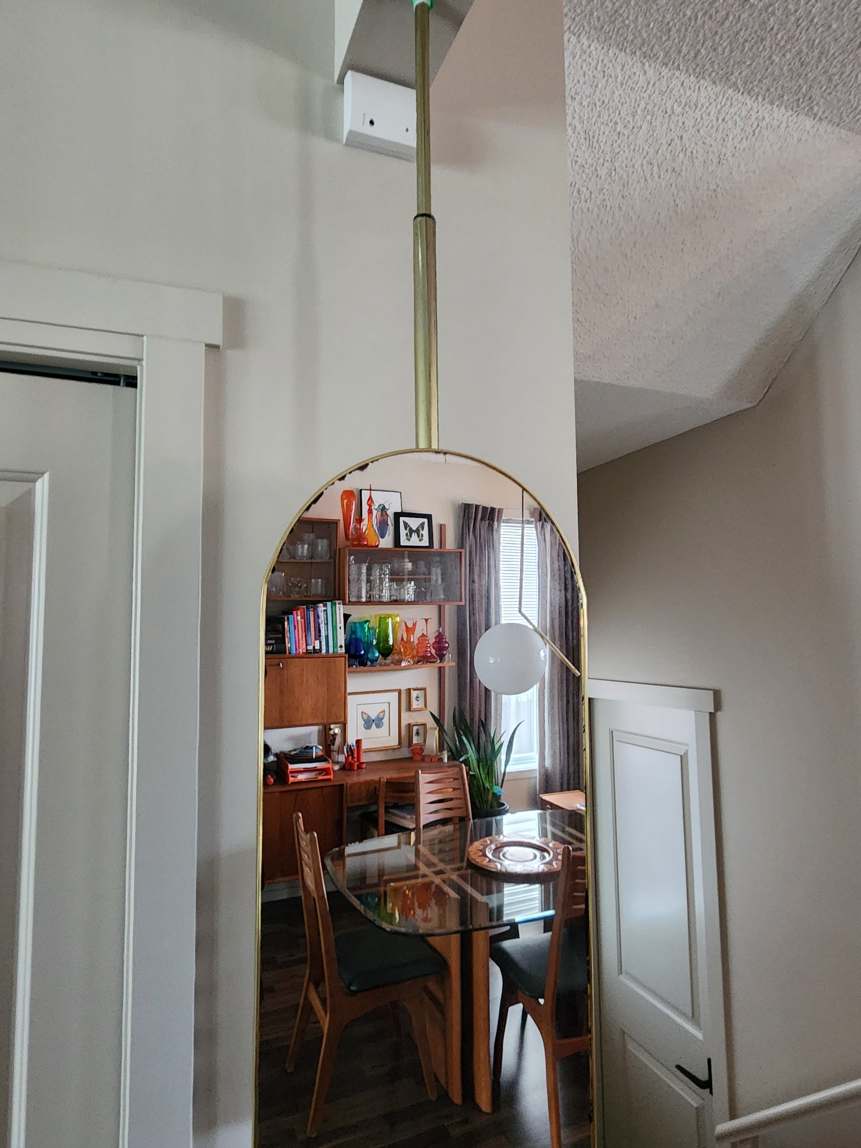 Brass Tension Pole Mirror