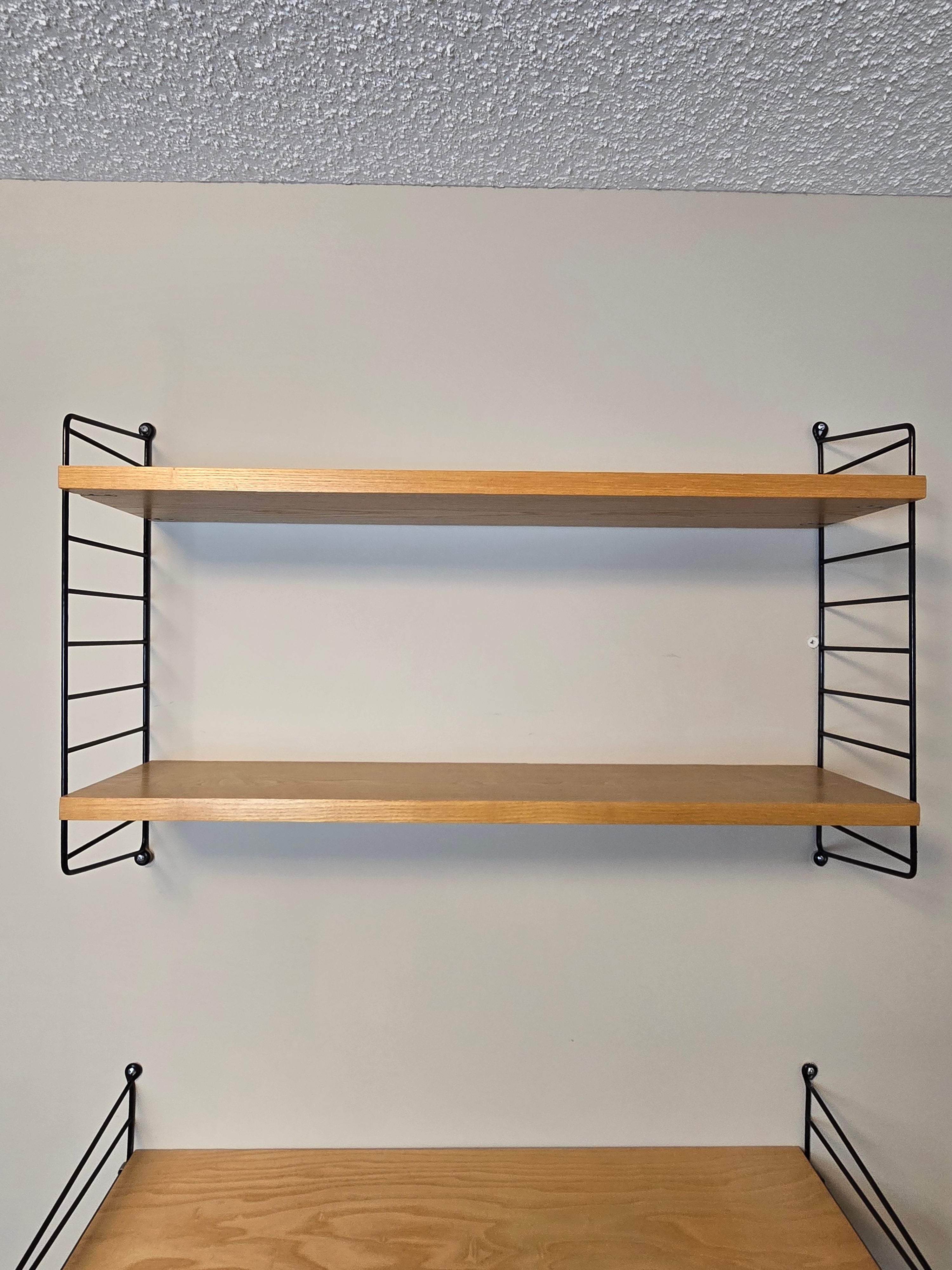 String Modular Shelf System in Black & Ash