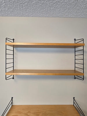 String Modular Shelf System in Black & Ash