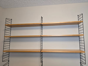 String Modular Shelf System in Black & Ash