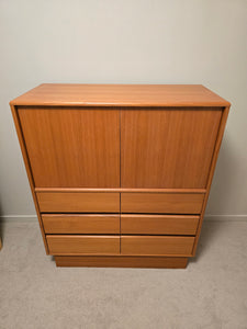 Large Teak Gentleman's Chest of Drawers