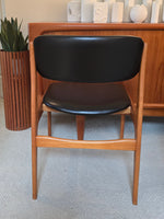 Teak Floating Seat Dining Chairs - Set of 4