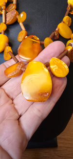 Vintage Raw Amber Necklace
