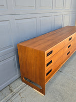 Teak 9 Drawer Dresser & Nightstand