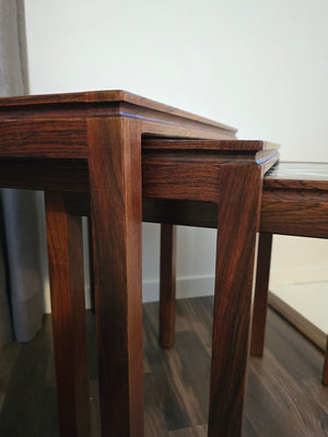 Danish Rosewood & Tile Nesting Tables