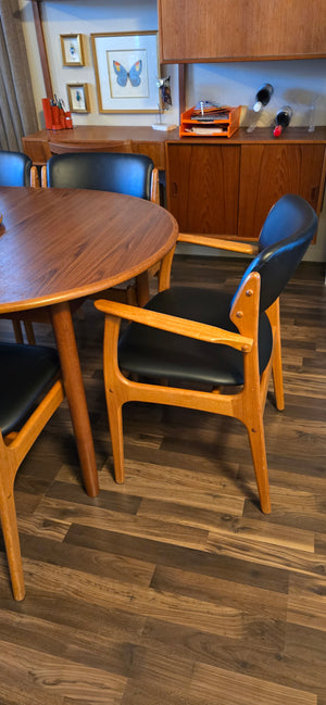 Erik Buck for O.D. Mobler Teak Dining Chairs x6