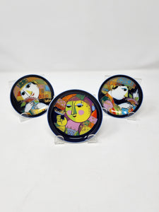 Bjorn Wiinblad Miniature Plates - set of three