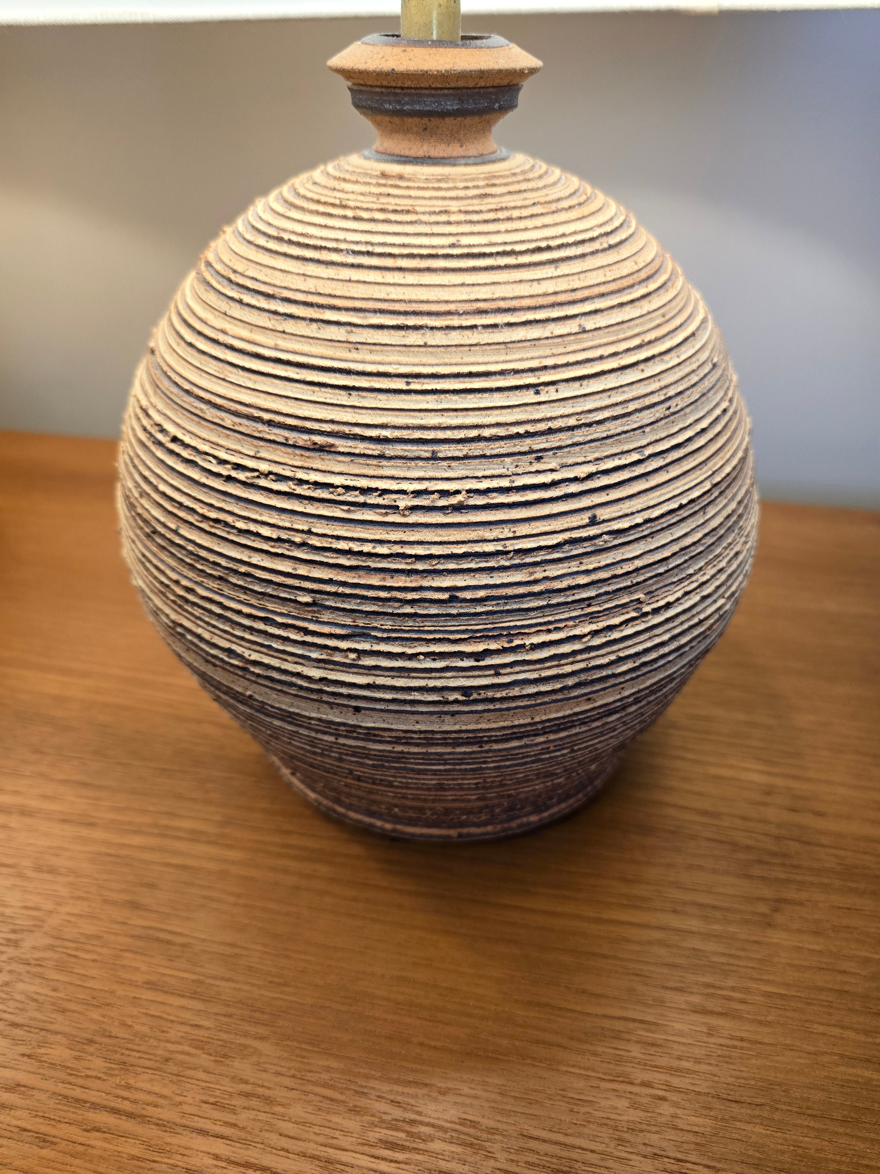 Pair of Studio Pottery Lamps
