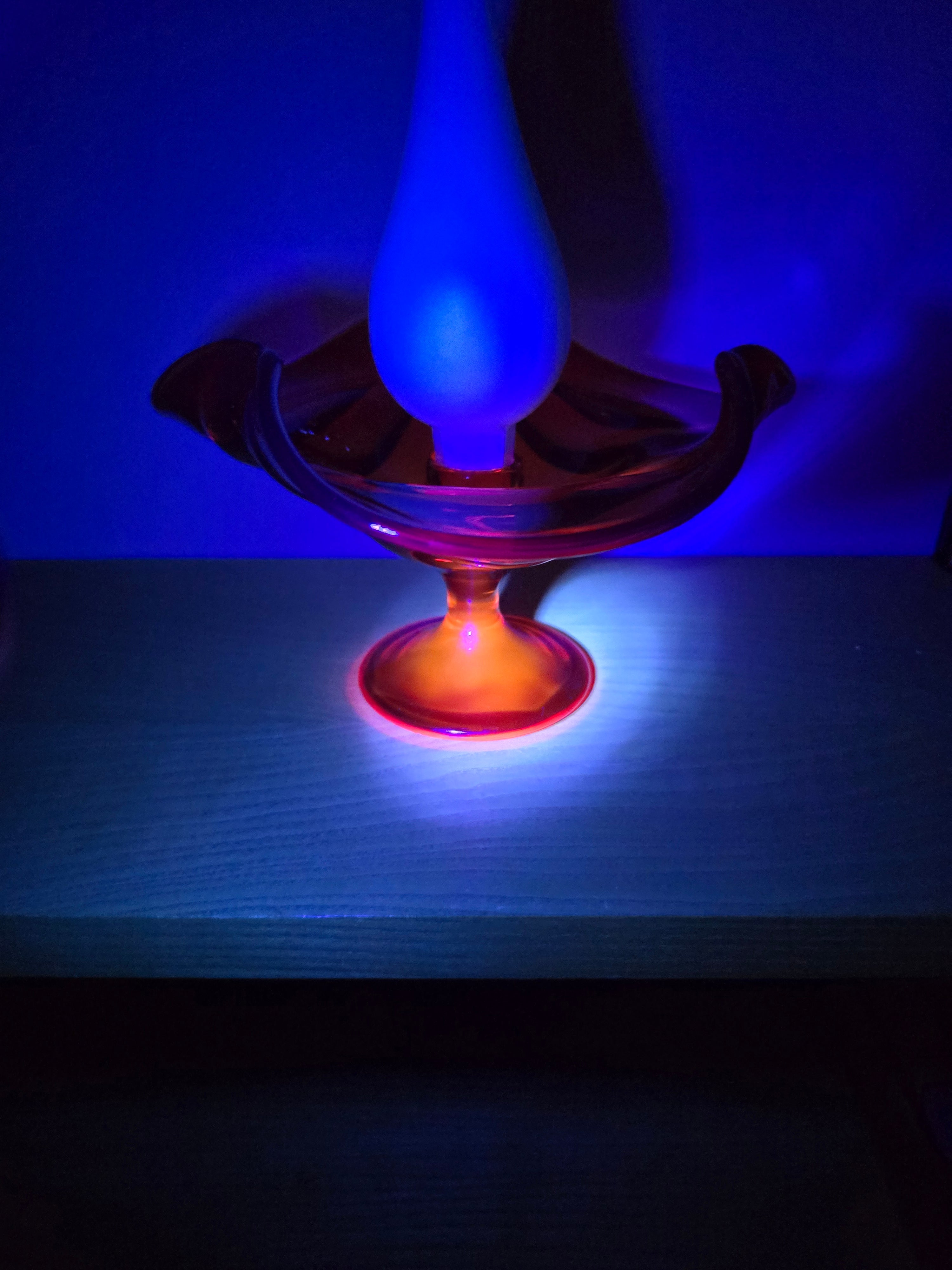 Viking Glass Epic Persimmon Candle Holder