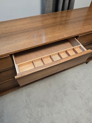 MCM Walnut Lowboy Dresser