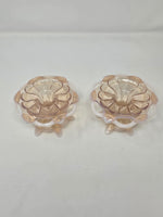 Duncan & Miller Murano Pink Candlesticks -Pair