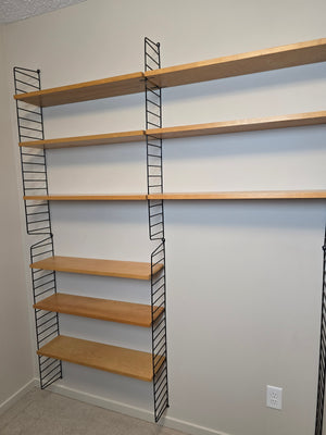 String Modular Shelf System in Black & Ash