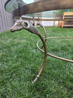 Hollywood Regency Rams Head Coffee Table