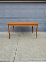 Danish Teak Draw Leaf Table