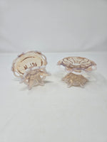 Duncan & Miller Murano Pink Candlesticks -Pair