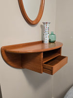 Kai Kristiansen Solid Teak Entryway Shelf & Mirror