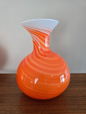 V.A.S. Empoli Orange Swirl Vases