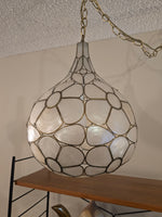 Capiz Shell Teardrop Swag Lamp