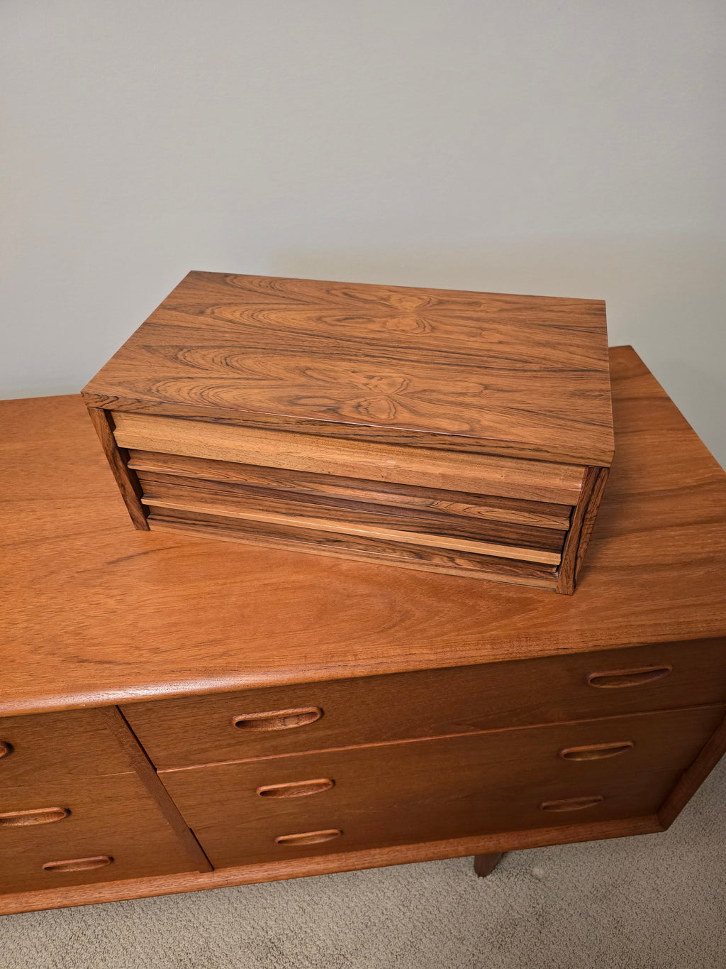 Danish Rosewood Valet Box / Jewelry Box