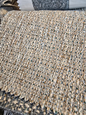 Tweed & Teak Four Seat Sofa
