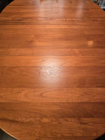 Niels Bach Danish Solid Teak Round Pedestal Dining Table