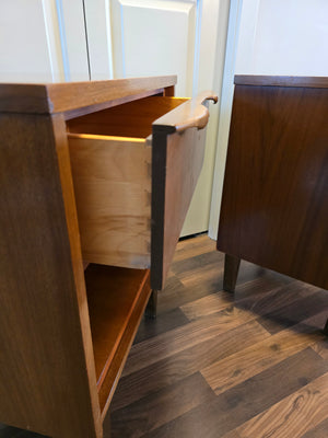 Pair of Walnut Nightstands by Viscol