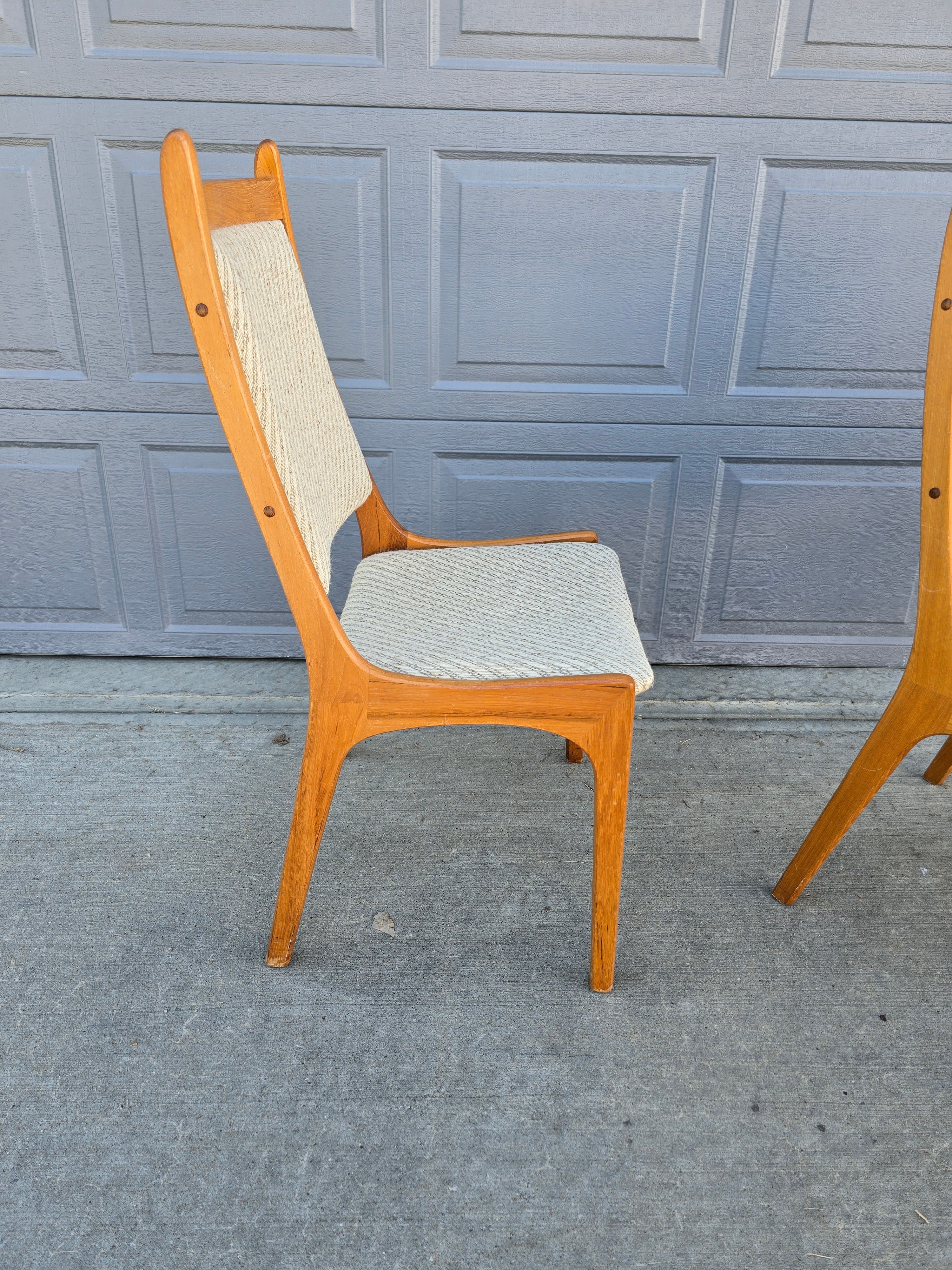Teak High-back Dining Chairs - Set of 4