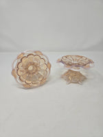 Duncan & Miller Murano Pink Candlesticks -Pair