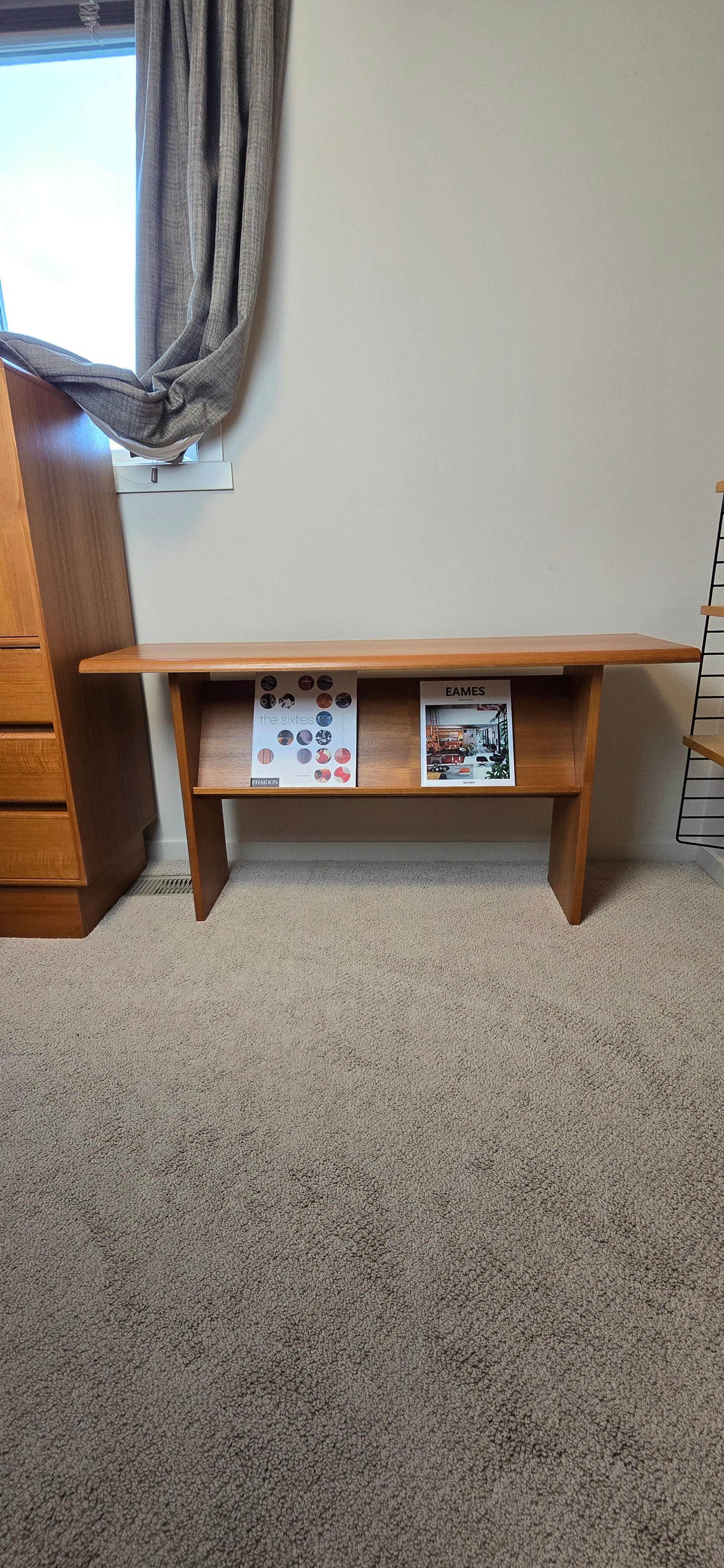 Danish Modern Teak Sofa Console Table