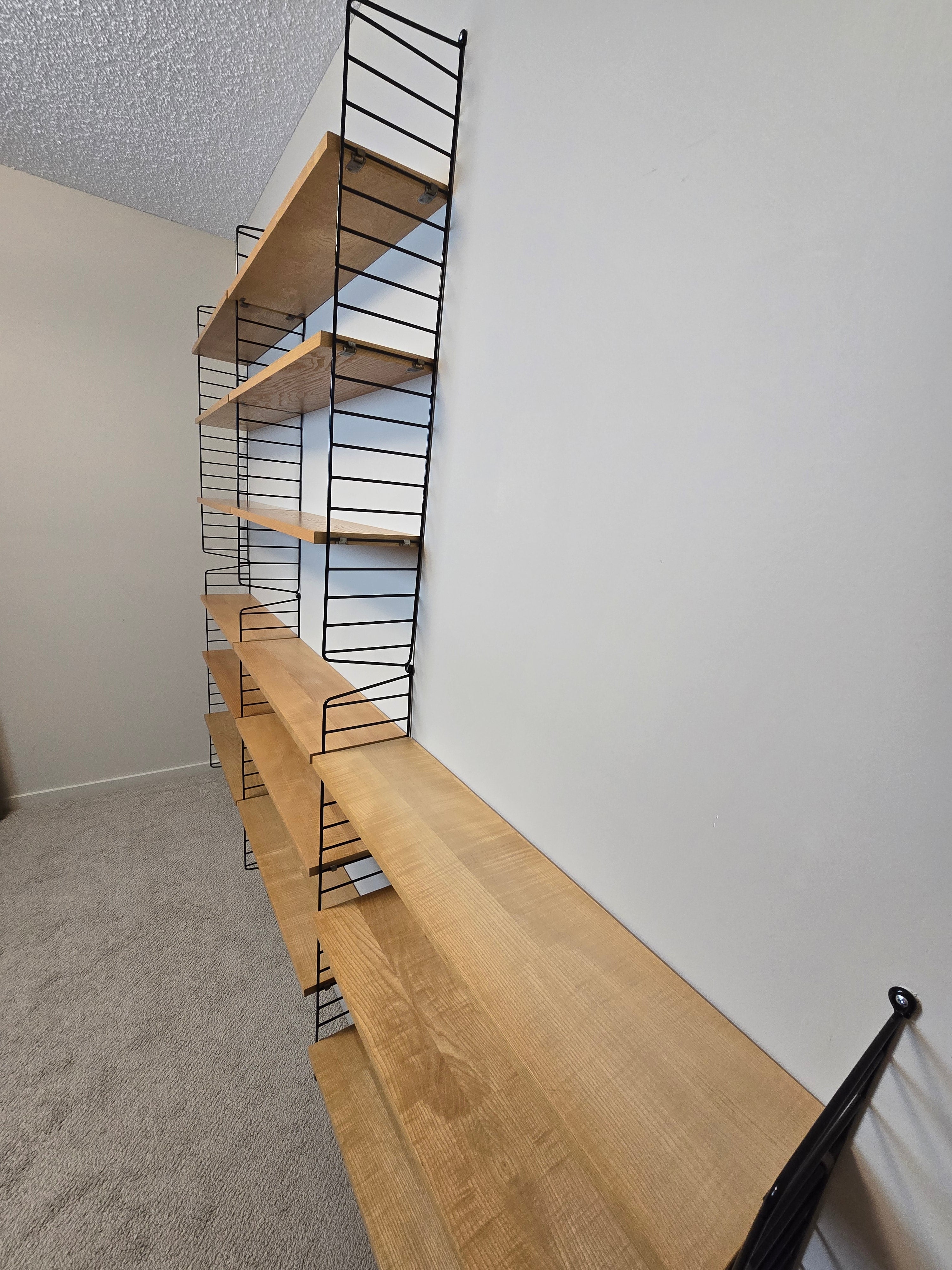 String Modular Shelf System in Black & Ash