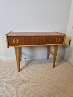 Swedish Teak & White Oak Side Table by Carlstrom & Co