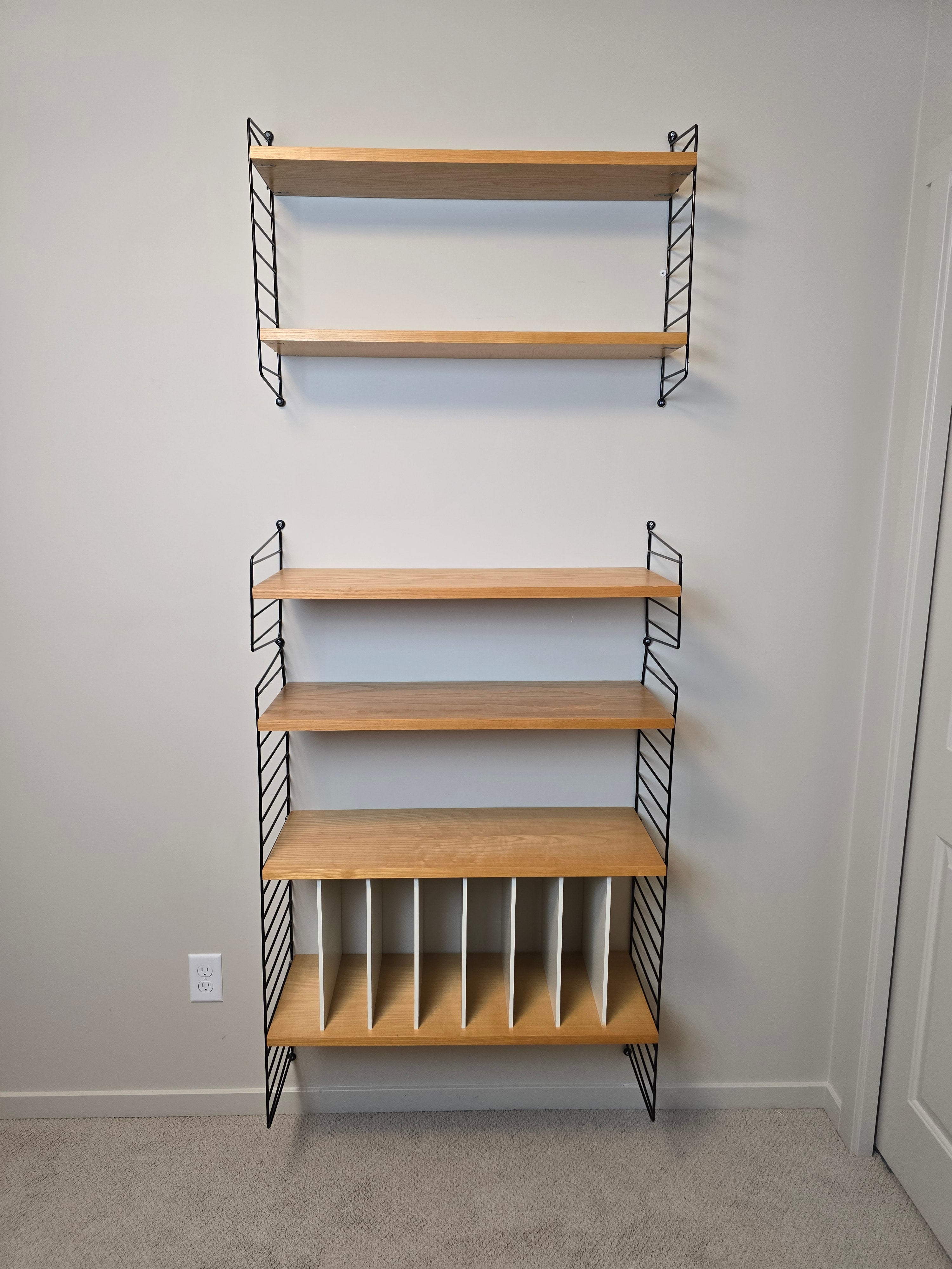 String Modular Shelf System in Black & Ash