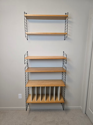 String Modular Shelf System in Black & Ash