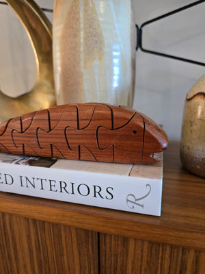Teak Articulated Fish Puzzle