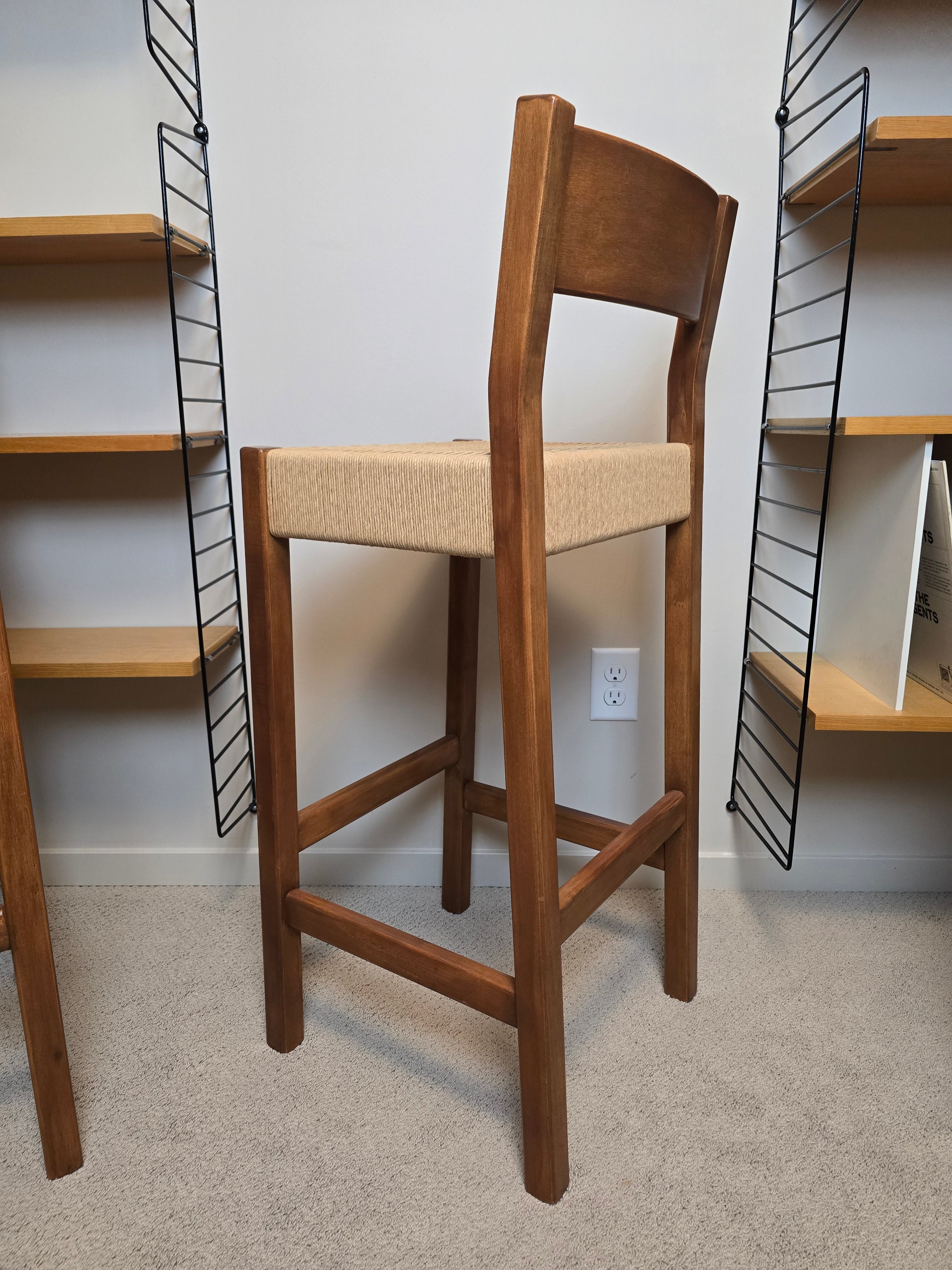 Danish Cord Bar Stools x4