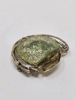 Avi Soffer Ancient Roman Glass and Sterling Silver with 14K Gold Brooch