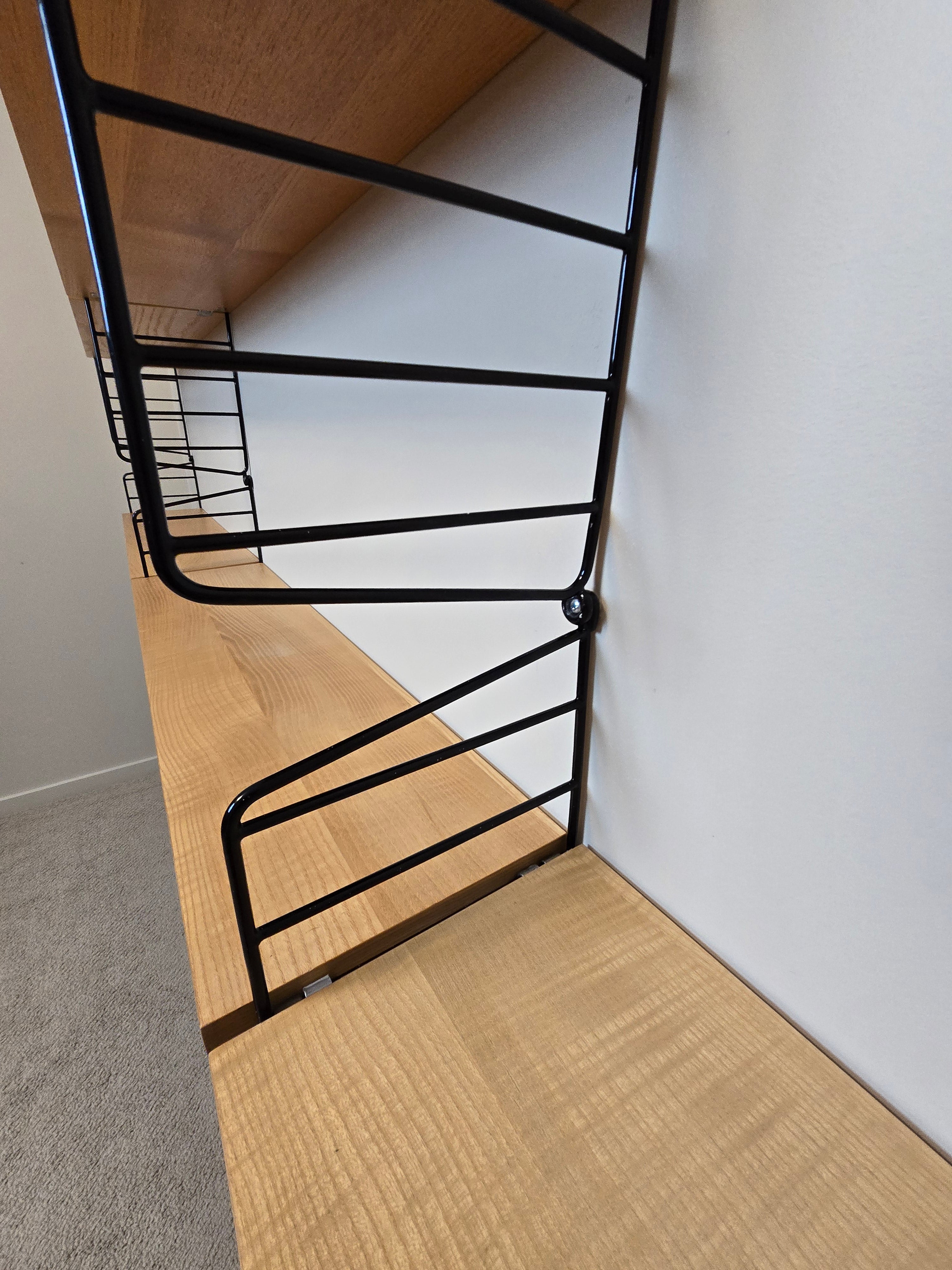 String Modular Shelf System in Black & Ash