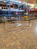 Hollywood Regency Victorian Dolphin Brass Coffee or Console Table