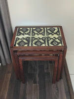 Danish Rosewood & Tile Nesting Tables